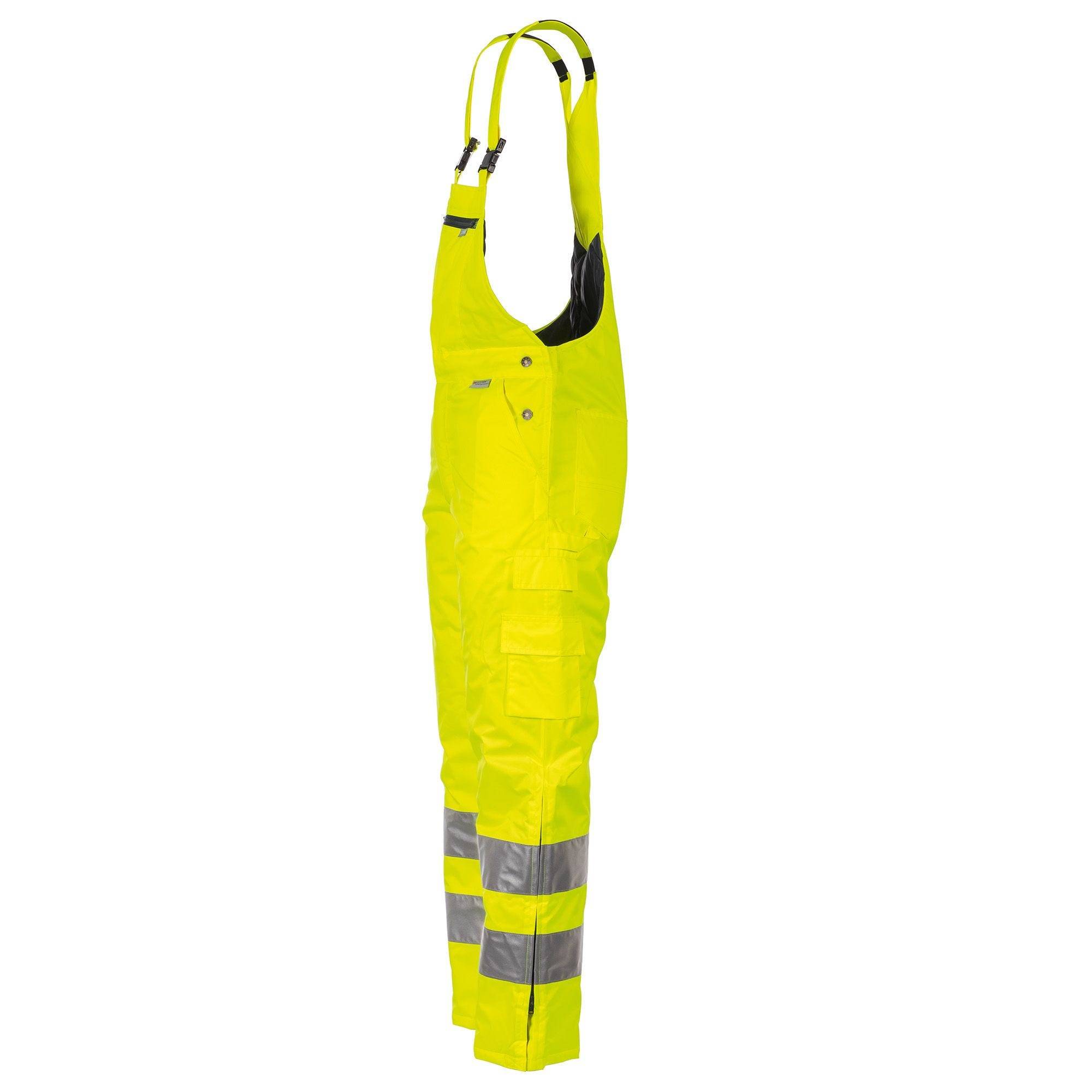 Planam Warnschutz-Winterlatzhose, 2060, wattiert und wasserdicht, uni gelb, Größe 2XL-1