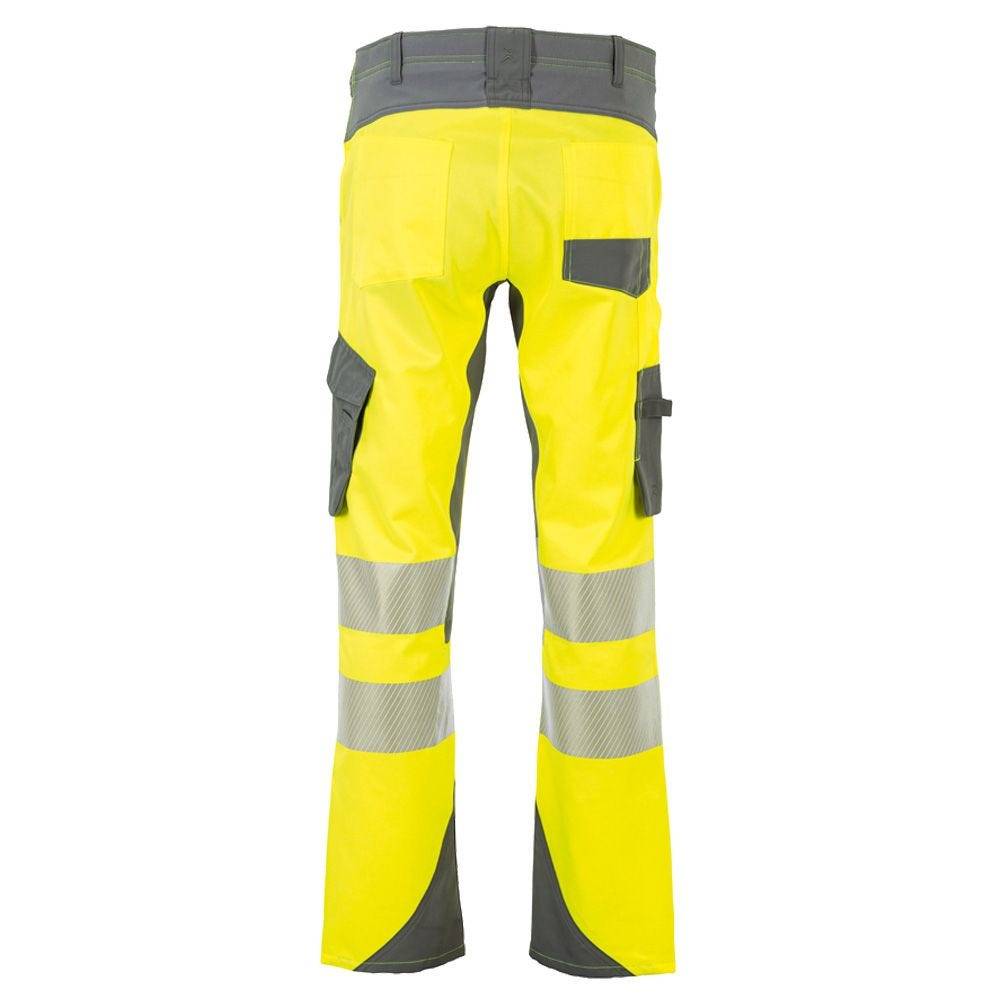 Planam Norit Warnschutz Herren Bundhose, Arbeitshose, 5921, gelb/grau, Größe 44-3