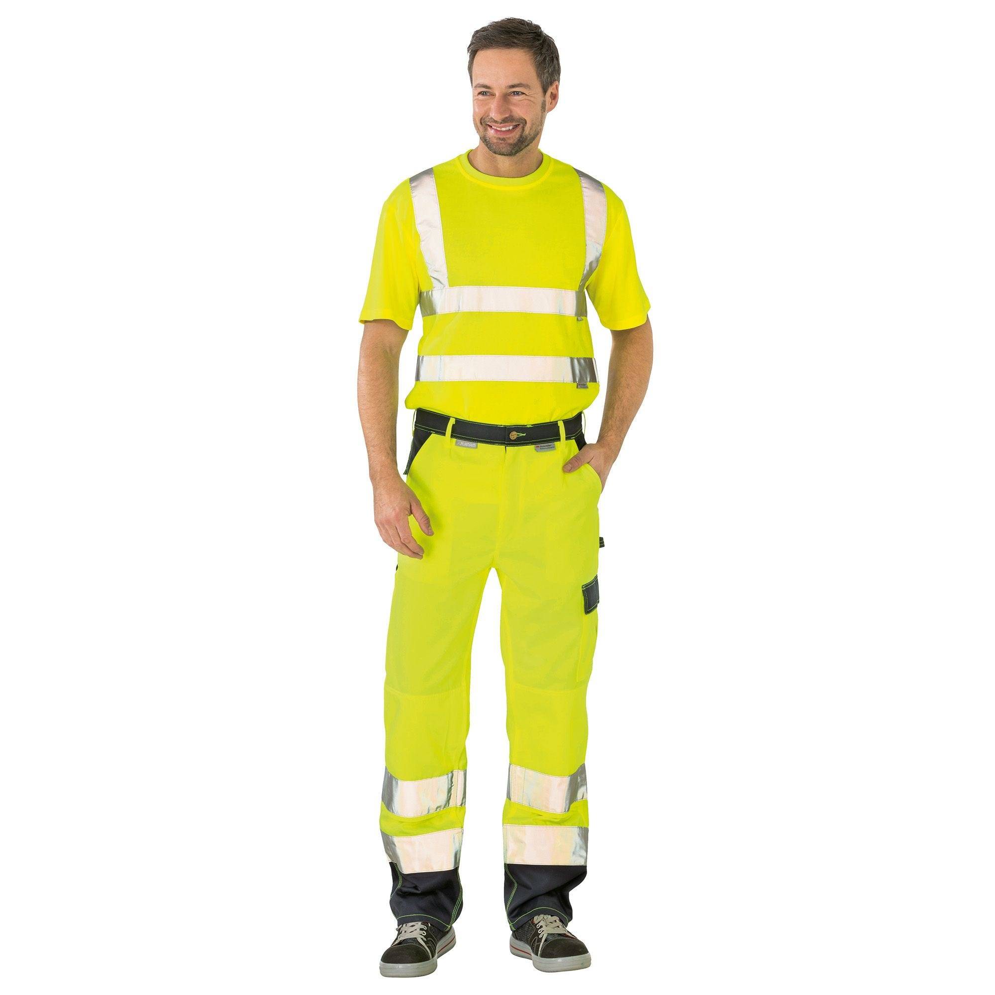 Planam Warnschutz-Bundhose, 2017, gelb/marine, Größe 50-4