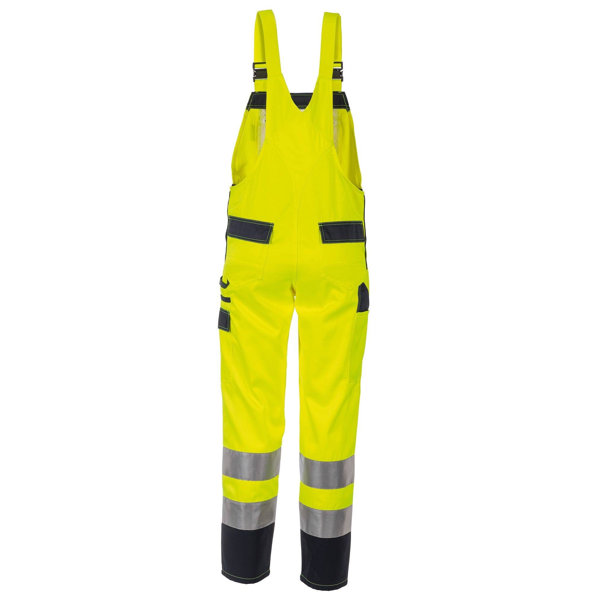 Planam Warnschutz-Latzhose, 2027, gelb/marine, Größe 54-3