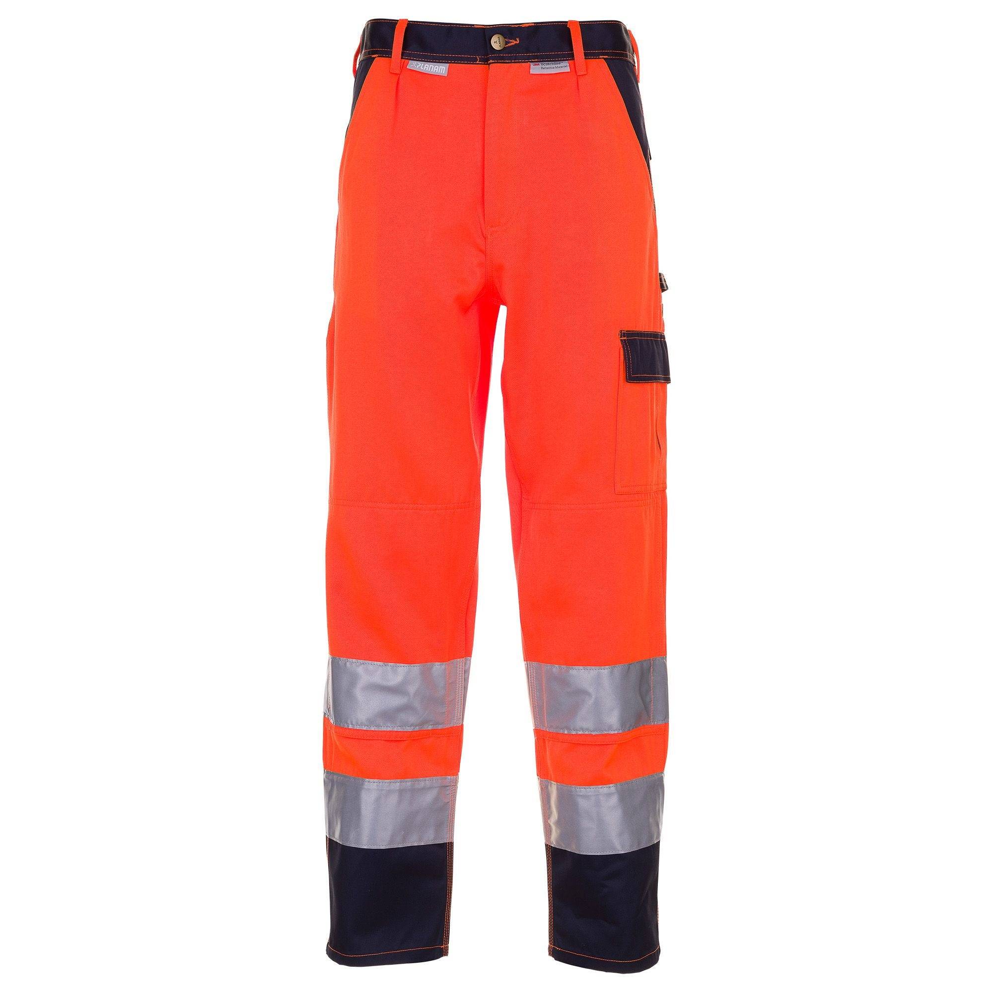 Planam Warnschutz-Bundhose, 2016, orange/marine, Größe 50-0
