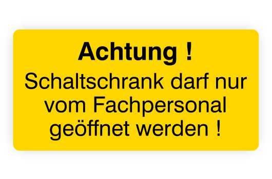 Warnaufkleber, Nur vom Fachpersonal öffnen, Folie, 37x18 mm-0
