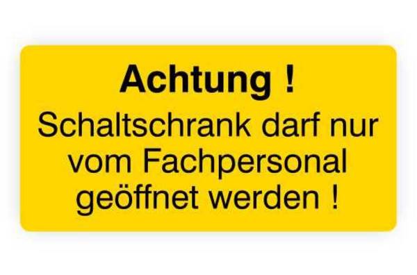 Warnaufkleber, Nur vom Fachpersonal öffnen, Folie, 37x18 mm