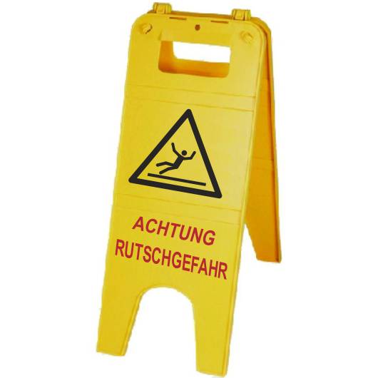 Warnaufsteller SOLID, Achtung Rutschgefahr, Polypropylen, 230 x 590 mm-0