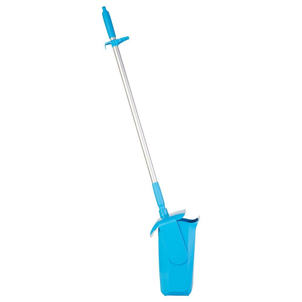 Vikan Kehrschaufelset geschlossen mit Besen, 350mm ,medium, blau-2