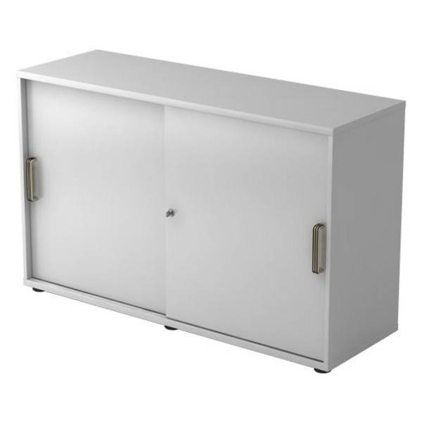 Hammerbacher Schiebetürenschrank Securoline, 2 OH, 120 x 40 x 74,8 cm, grau