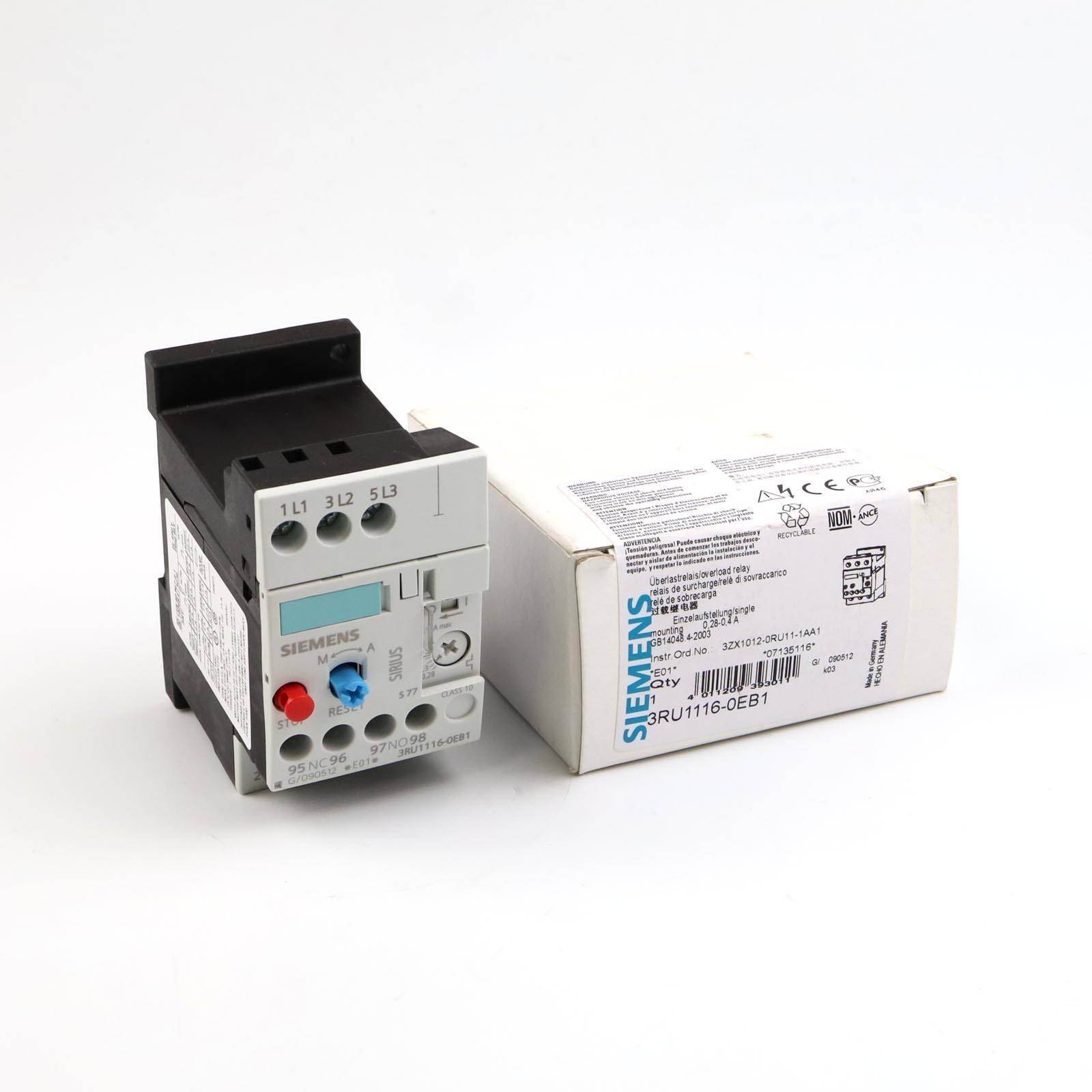 Siemens Überlastrelais 3RU1116-0EB1 OVP-0