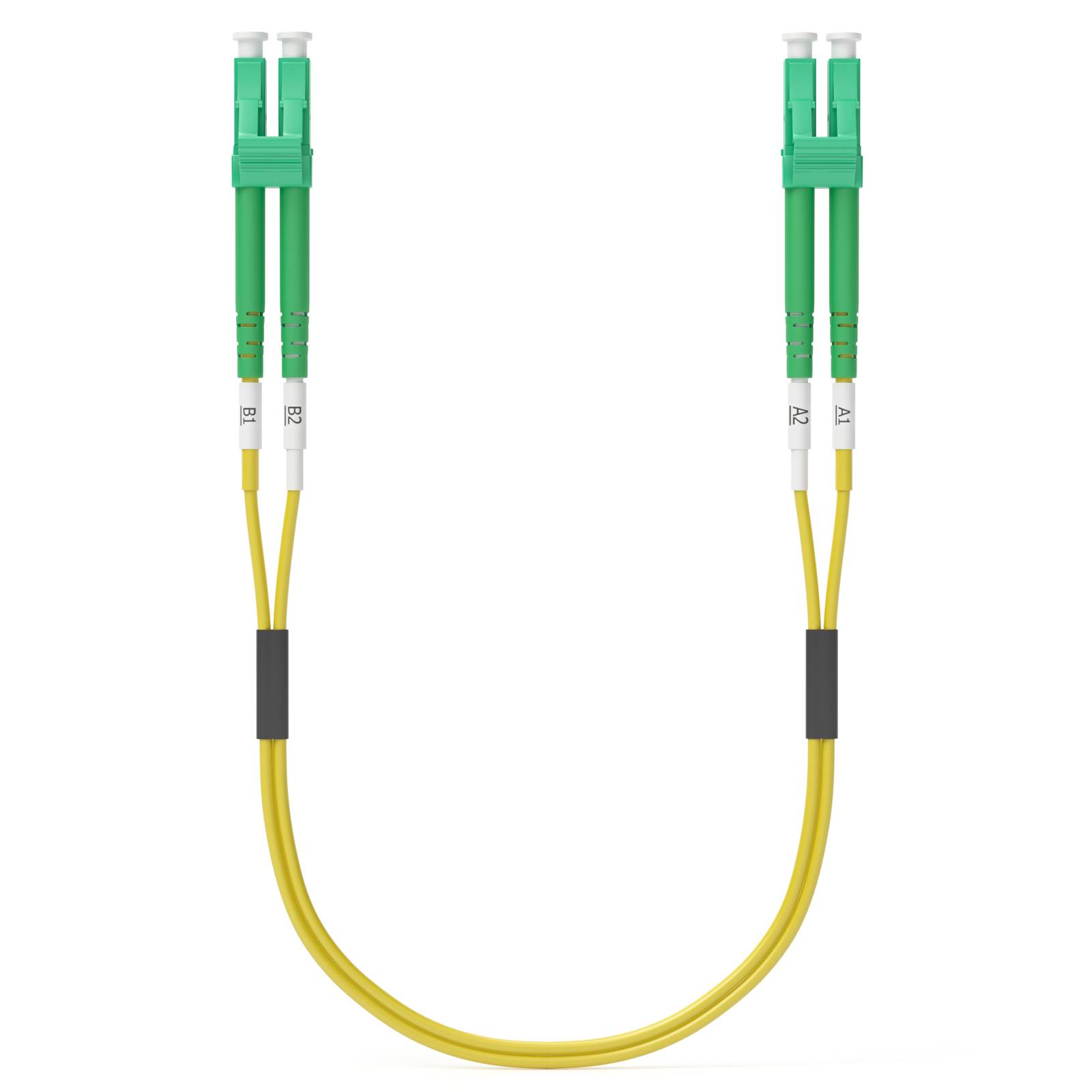 hb-digital Glasfaser Patchkabel Duplex 2m LC/APC-LC/APC, G.657.A2-4
