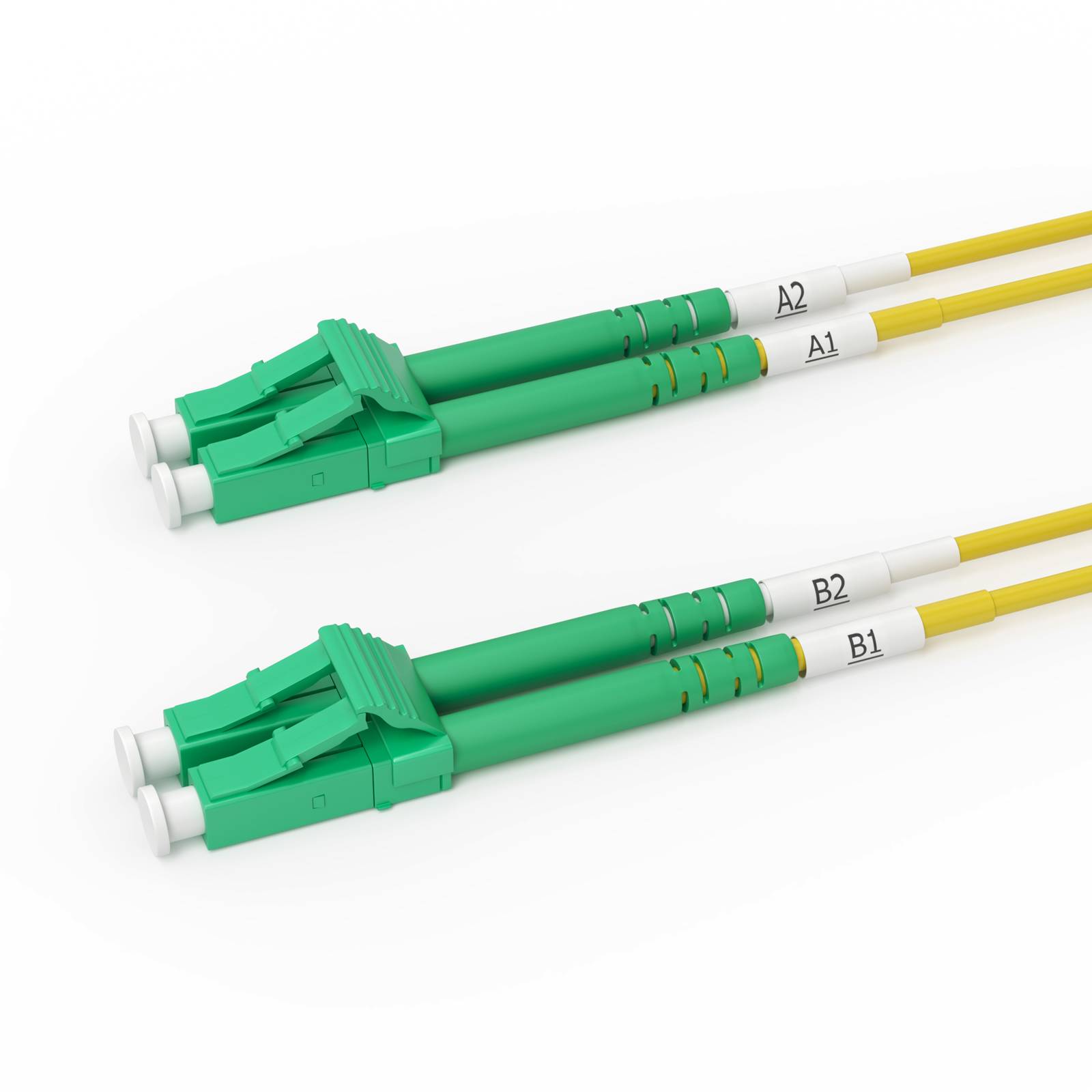 hb-digital Glasfaser Patchkabel Duplex 2m LC/APC-LC/APC, G.657.A2-5
