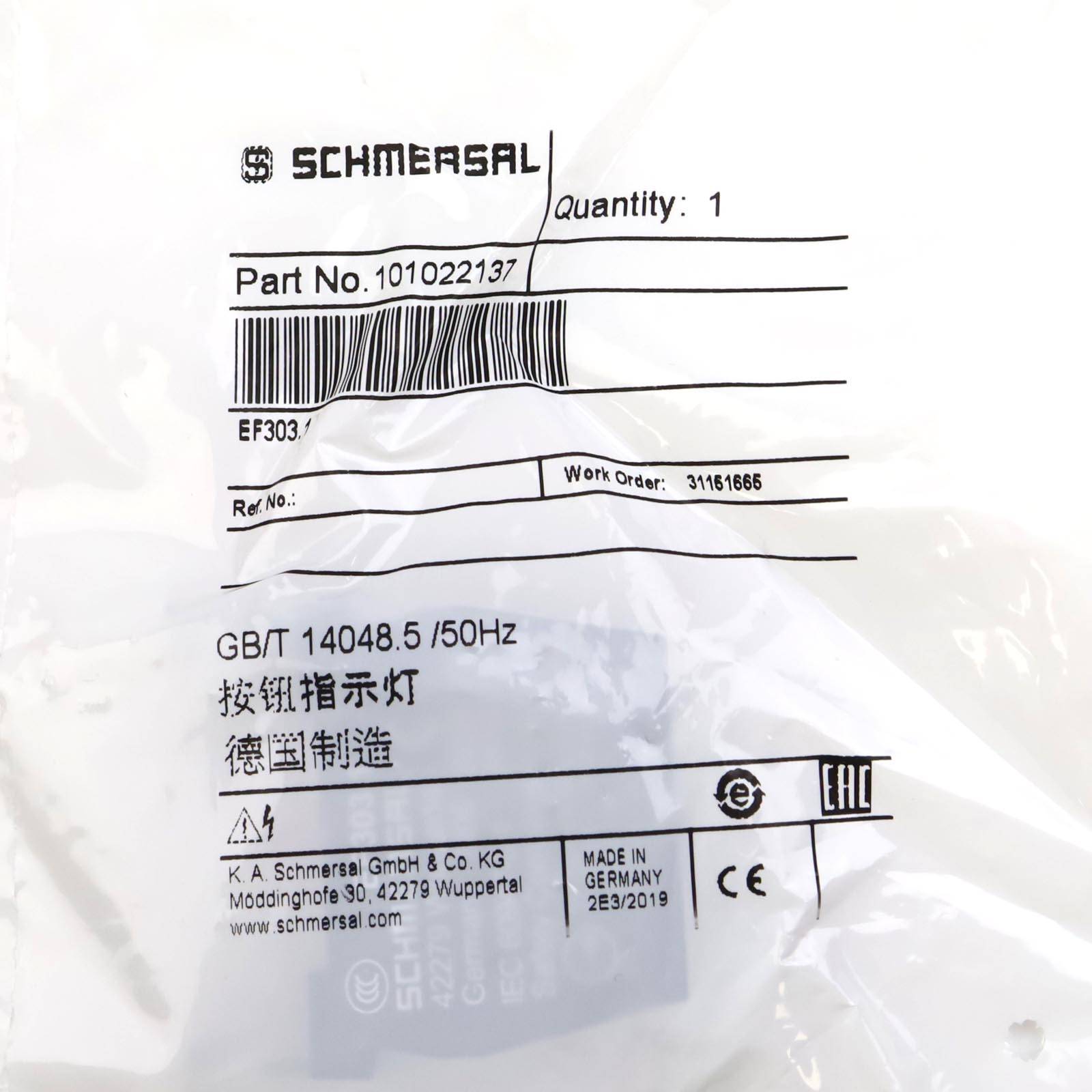 SCHMERSAL Kontaktelement EF303.1 101022137 OVP-1
