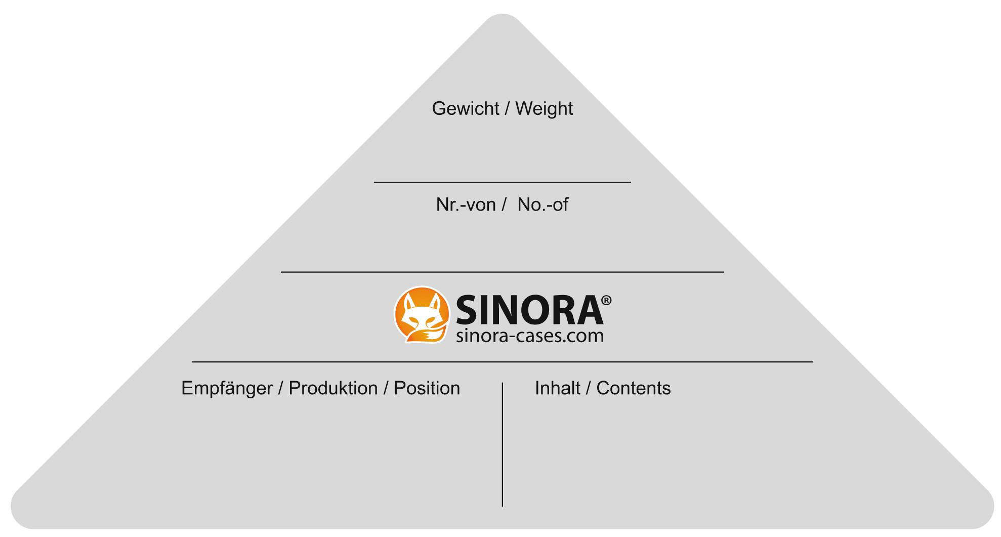 SINORA Tourlabel PVC selbstklebend für Oberseite 19-Zoll-Rack-0