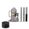alca® Wagenheber Set hydraulisch 10 t 205-390mm Hubhöhe inkl. Gummiauflage Doppelkolben Stempelheber aus #45