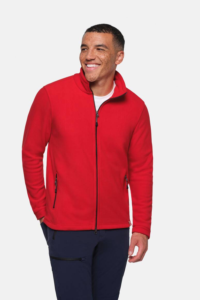 HAKRO Fleecejacke ECO rot, 2XL
