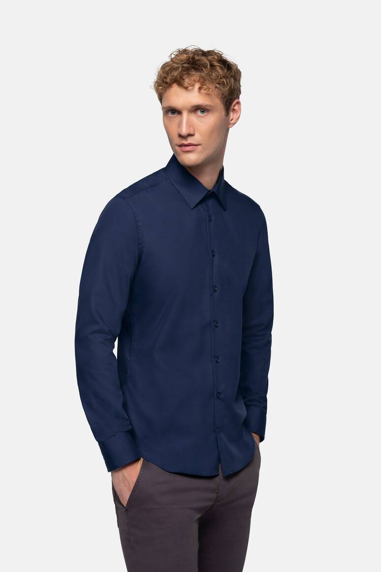 HAKRO Hemd Business Regular marine, M-5