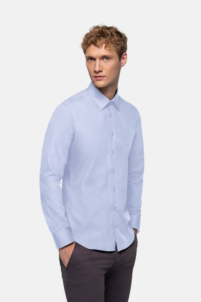 HAKRO Hemd Business Regular himmelblau, XL-2