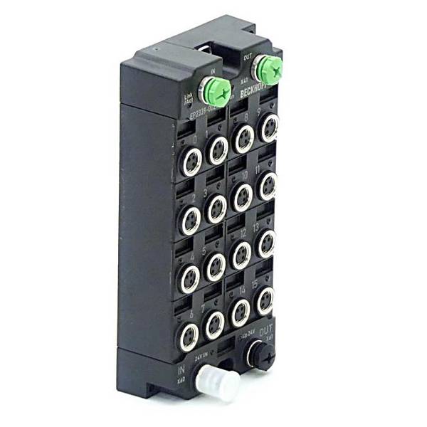 Beckhoff EP2339-0021, EtherCAT Box, 16-Kanal-Digital-Kombi, 24V DC, 3ms, 0,5A, M8Vorzugstyp