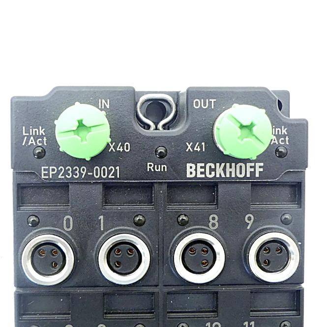 Beckhoff EP2339-0021, EtherCAT Box, 16-Kanal-Digital-Kombi, 24V DC, 3ms, 0,5A, M8Vorzugstyp-1