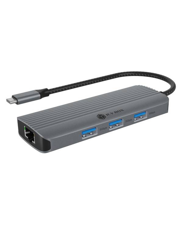 IB-DK4034a-CPD, 6 in 1 docking station, HDMI 4K60Hz, 3× USB-A USB 3.2 Gen1, 1×RJ45 1Gbit/s, 1×USB-C für PD3.0 100W