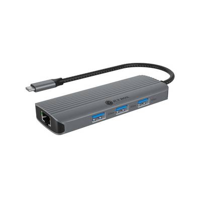 IB-DK4034a-CPD, 6 in 1 docking station, HDMI 4K60Hz, 3× USB-A USB 3.2 Gen1, 1×RJ45 1Gbit/s, 1×USB-C für PD3.0 100W-0