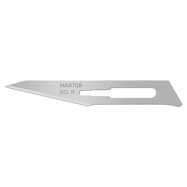 10 Ersatzklingen Nr. 11.50  für Martor GRAFIX SCALPELL, mit ausgeprägter Spitze