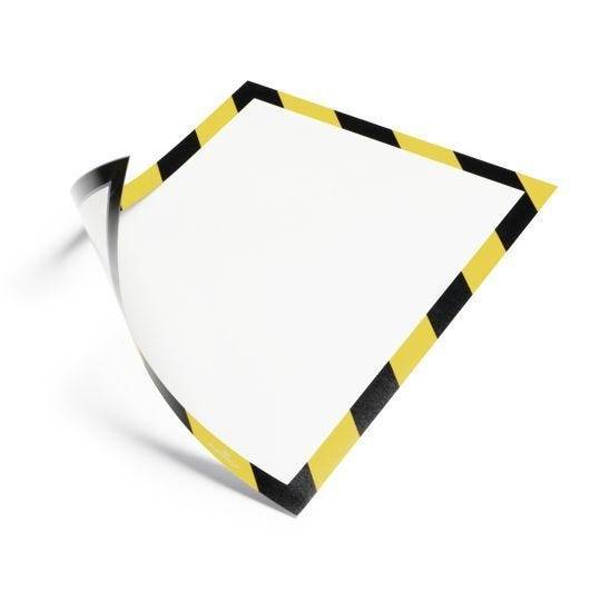 Magnetrahmen DURAFRAME MAGNETIC SECURITY, DIN A4 magnetisch haftend, gelb/schwarz, 5 St./VE-0