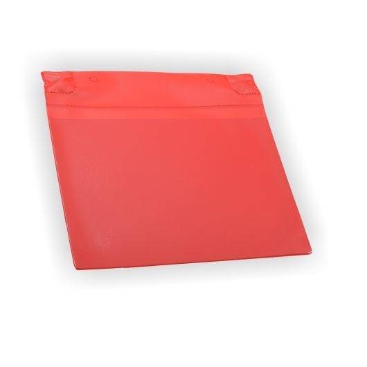 Magnettasche DIN A5, quer, rot, Vorderseite: transparent, 230 x 220 mm-0