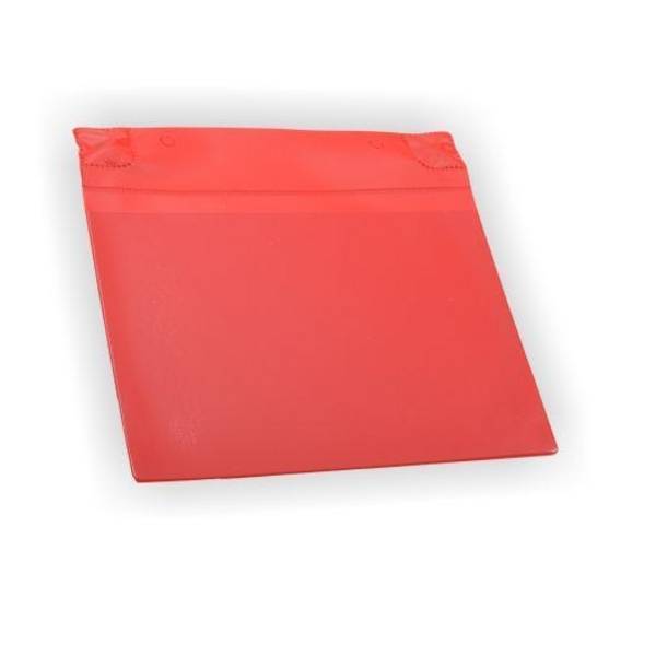 Magnettasche DIN A5, quer, rot, Vorderseite: transparent, 230 x 220 mm