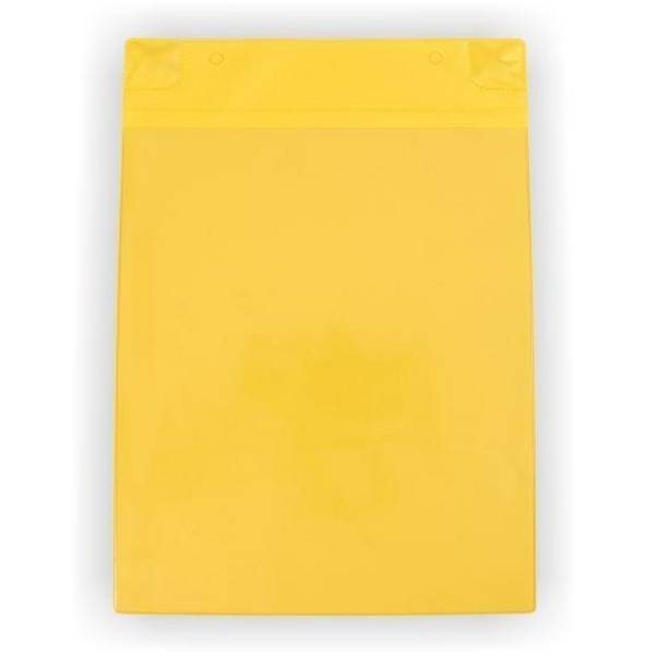 Magnettasche DIN A4, hoch, gelb, Vorderseite: transparent, 230 x 360 mm