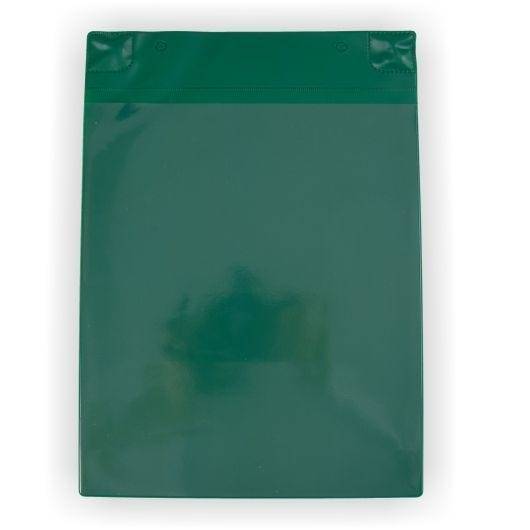 Magnettasche DIN A4, hoch, grün, Vorderseite: transparent, 230 x 360 mm-0