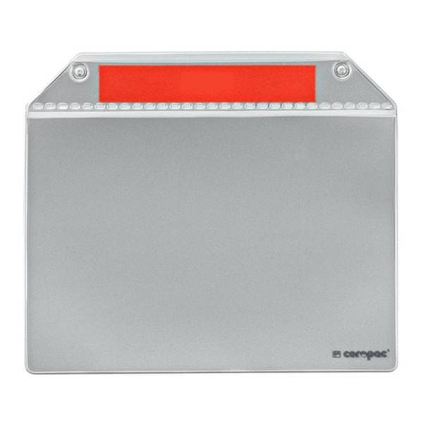 Dokumententasche, magnetisch, DIN A5, quer, hellgrau, Vorderseite: transparent, 220 x 195 mm