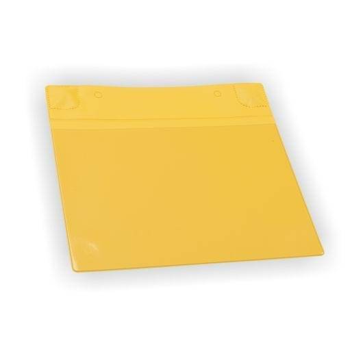 Magnettasche DIN A5, quer, gelb, Vorderseite: transparent, 230 x 220 mm