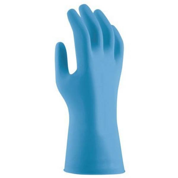 uvex Einweghandschuhe u-fit strong N2000, Chemikalienschutz, Größe L, blau, 50 Stück/Box