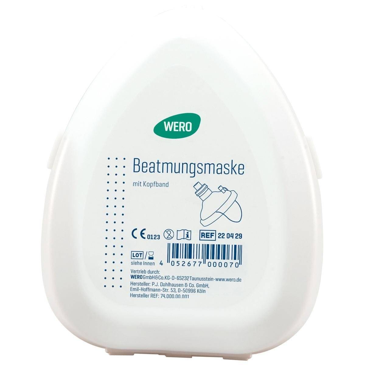 Wero Beatmungsmaske, Taschenmaske mit Anschluss für Sauerstoffzufuhr-1
