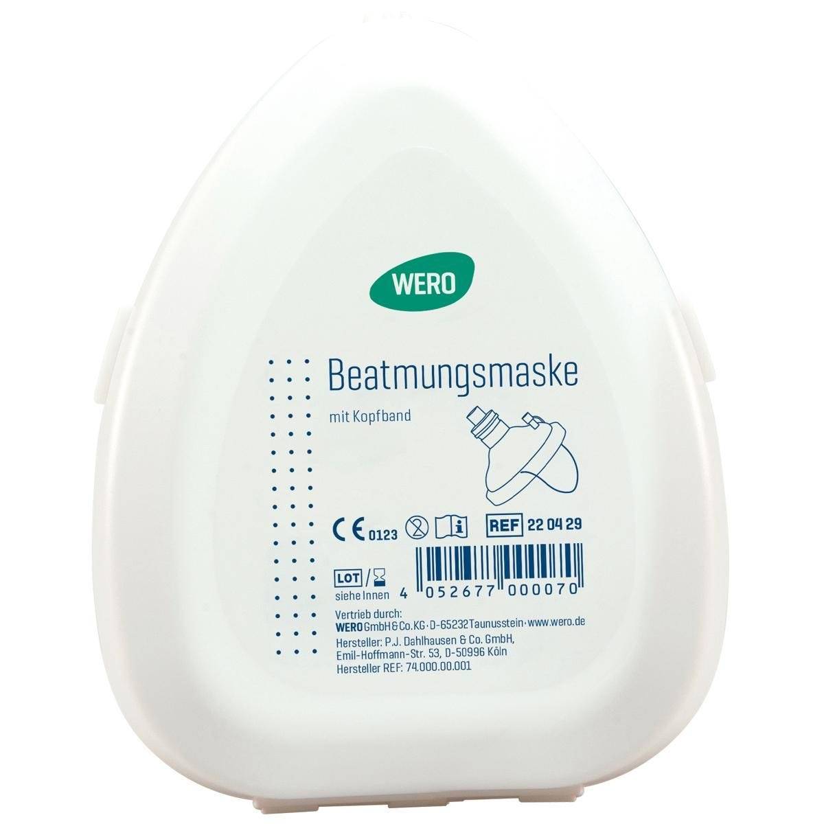Wero Beatmungsmaske, Taschenmaske mit Anschluss für Sauerstoffzufuhr-2