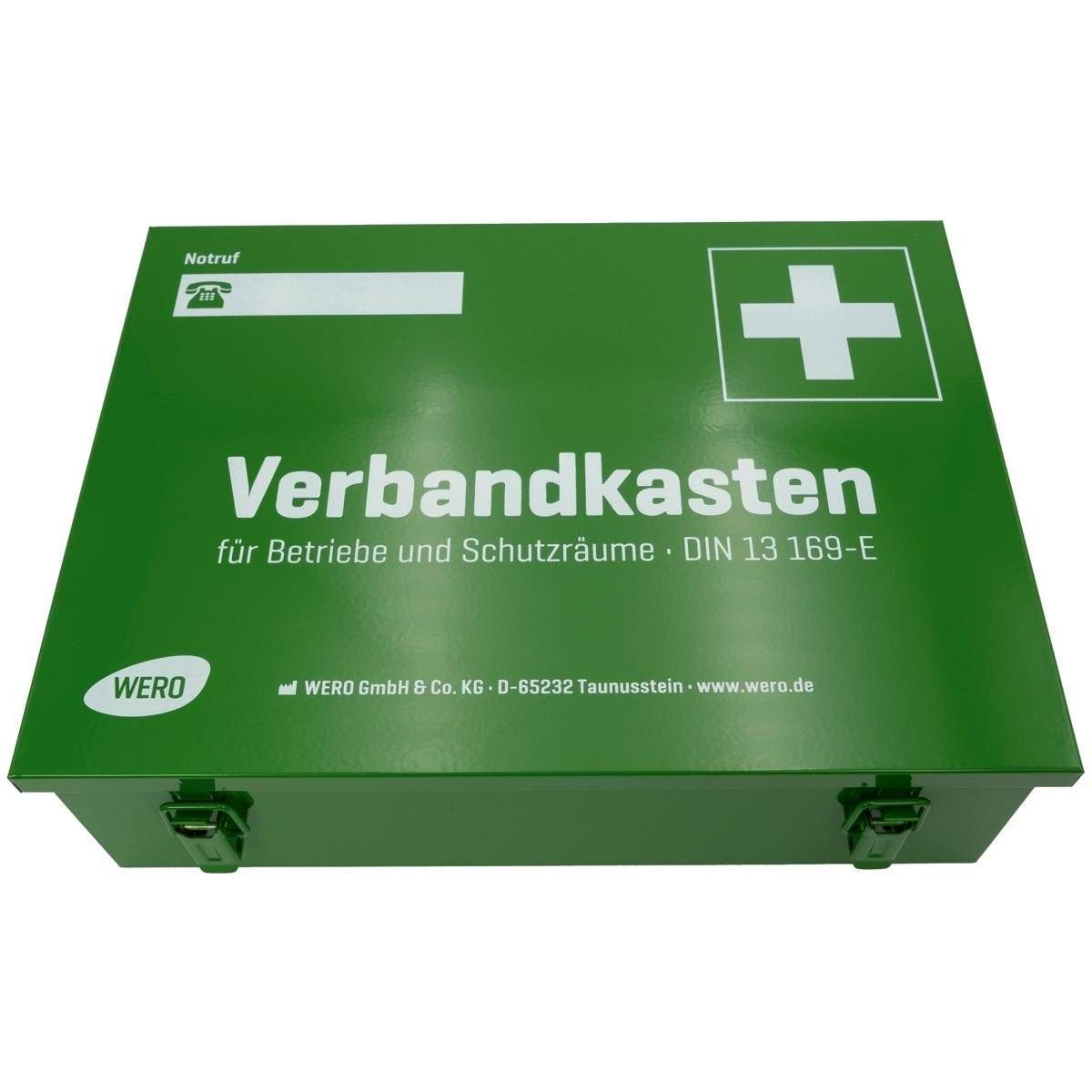 Wero Verbandkasten für Betriebe und Schutzräume, gemäß DIN 13169, Stahlblech