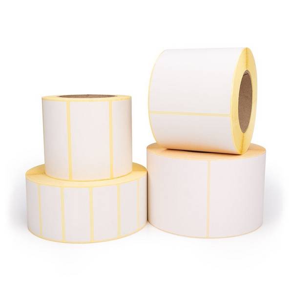 Papier Etiketten, unbeschichtet, weiß, für Thermodirektdrucker, 60 x 40 mm, 3 Zoll Kern