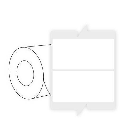 Etiketten auf Rolle, 1 Zoll Kern, Polyester, weiß, 90 x 45 mm, EPIX-0