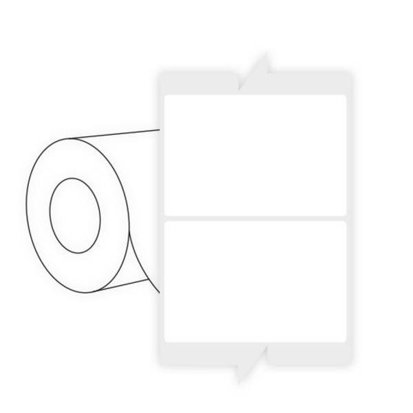 EPIX Polyester-Etiketten, weiß, 60 x 40 mm, auf 3 Zollkern