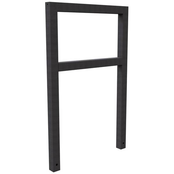 Anlehnbügel, 750mm, Querholm, Einbetonieren, 800 mm Überflur, Rechteckrohr 60x60mm, Eisenglimmer