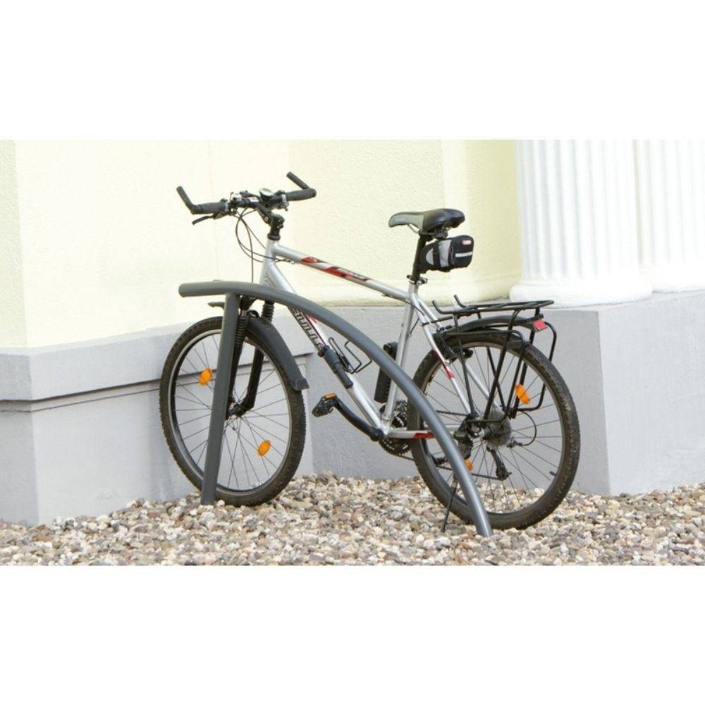 Anlehnbügel zum Aufdübeln, Stahlrohr Ø48mm, 850x1400mm (HxB), feuerverzinkt-1