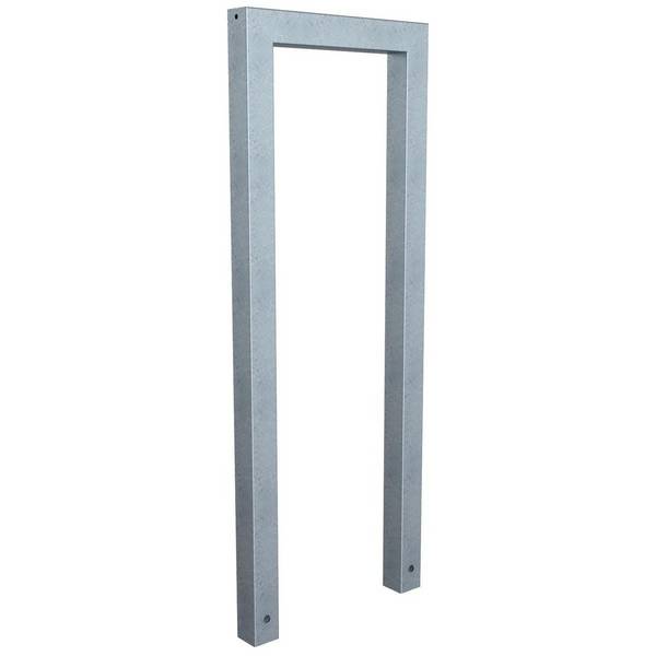 Anlehnbügel, 450mm, zum Einbetonieren, 800mm Überflur, Rechteckrohr 60x60mm, feuerverzinkt
