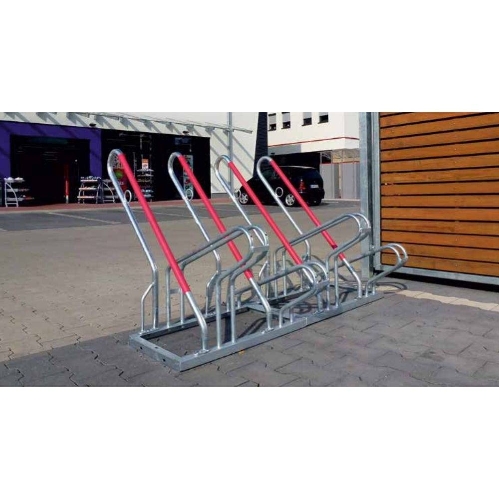 Fahrradständer mit Anlehnbügel, Höhe 850mm, Länge 1400mm, Hoch-/Tiefstellung, einseitig, 4 Plätze-2