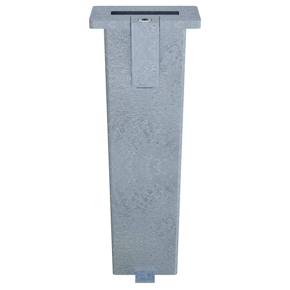 Bodenhülse Feststellvorrichtung für Flachstahl 80x12 mm, Gesamtlänge: 400mm, feuerverzinkt-1