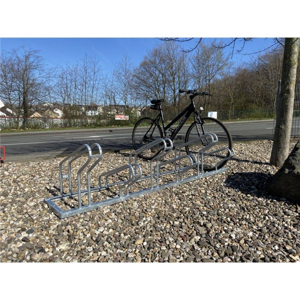 Fahrradständer, 4 Plätze, Reihenanlage, 1400x500 mm, Hoch-/Tiefstellung, einseitig, feuerverzinkt-4