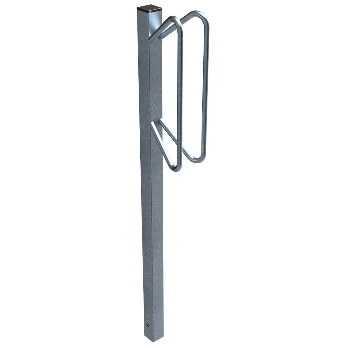 Einzelparker zum Einbetonieren, Standrohr 40x40 mm, Bügel 12mm Rundstahl, Höhe 500mm-1