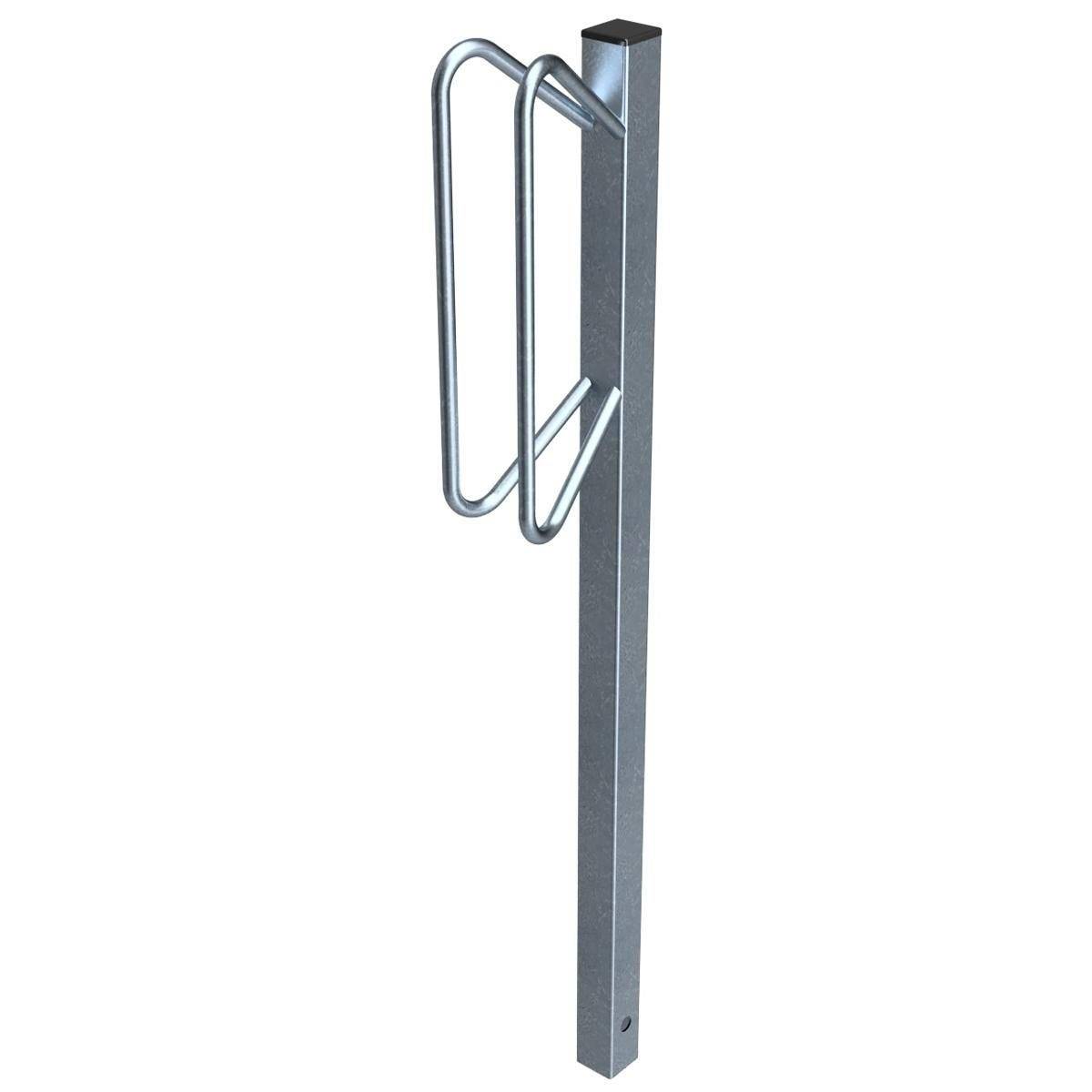 Einzelparker zum Einbetonieren, Standrohr 40x40 mm, Bügel 12mm Rundstahl, Höhe 500mm-3