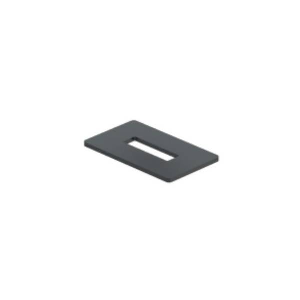 Bodenrosette für Flachstahl 80x12mm, Länge: 160mm, Breite: 95mm, Eisenglimmer