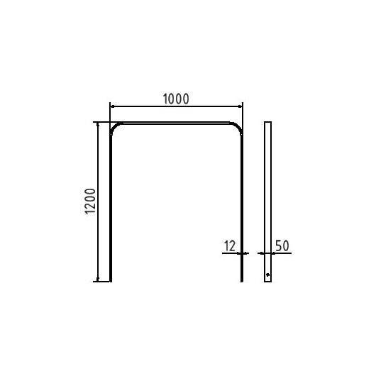 Flachstahlbügel gebogen 50x12mm, Einbetonieren, 1200x1000 mm (HxB), Eisenglimmer-4