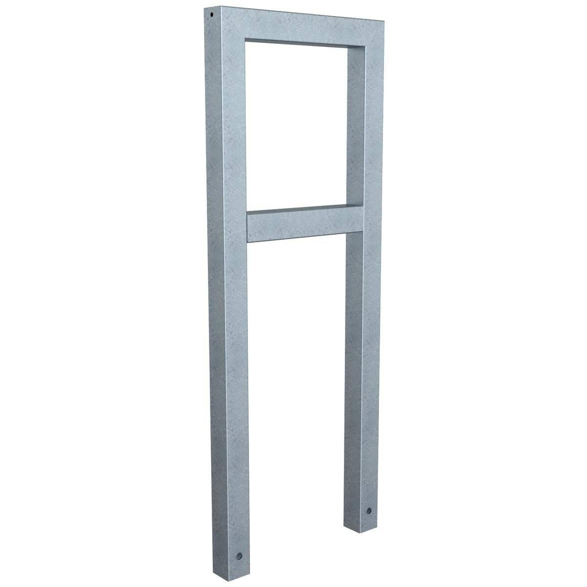 Anlehnbügel, 450mm, Querholm, Einbetonieren, 800 mm Überflur, Rechteckrohr 60x60mm, feuerverzinkt-0