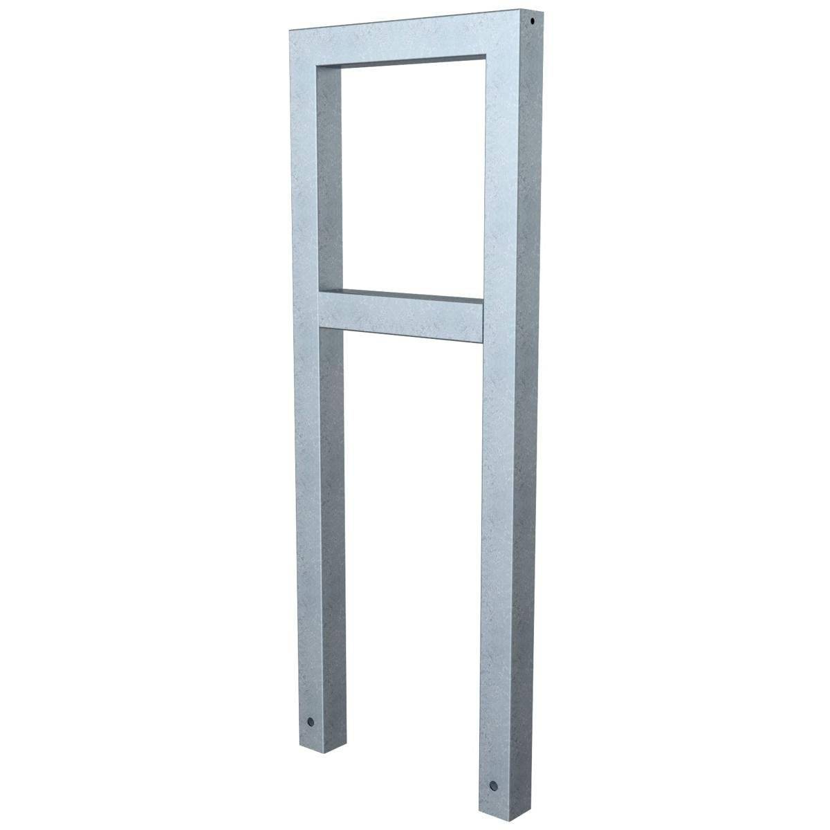 Anlehnbügel, 450mm, Querholm, Einbetonieren, 800 mm Überflur, Rechteckrohr 60x60mm, feuerverzinkt-2